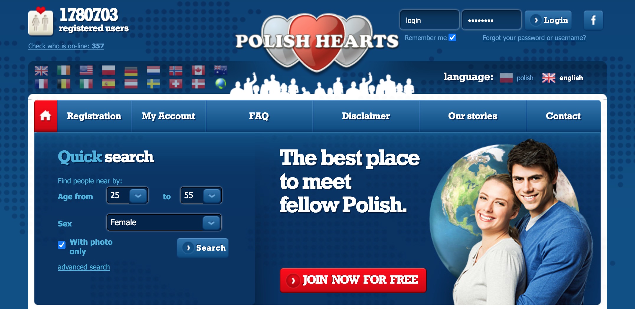 PolishHearts main page